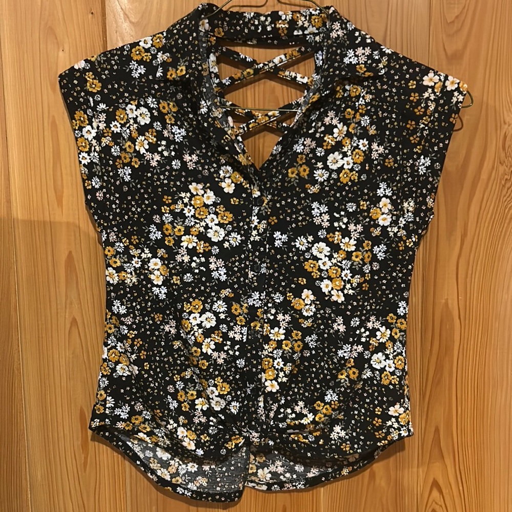 Button Down Floral Top